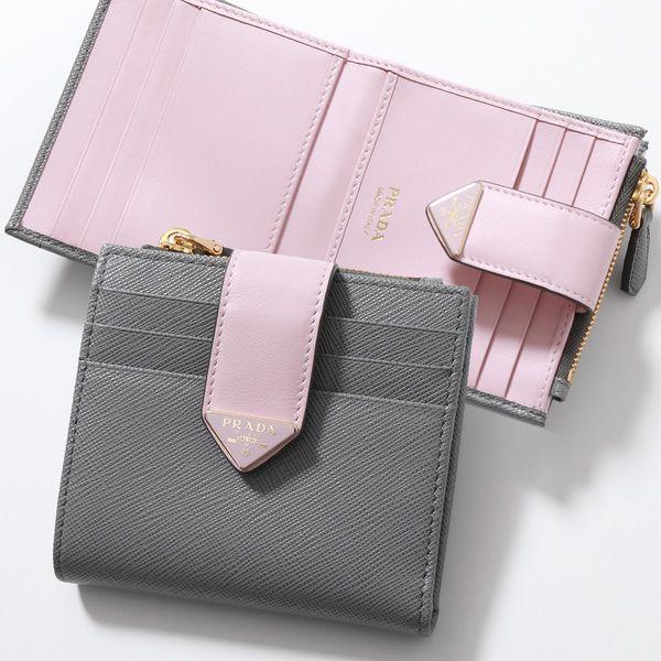 PRADA（プラダ） 二つ折り財布 1ML047 2DYG レディース バイカラー