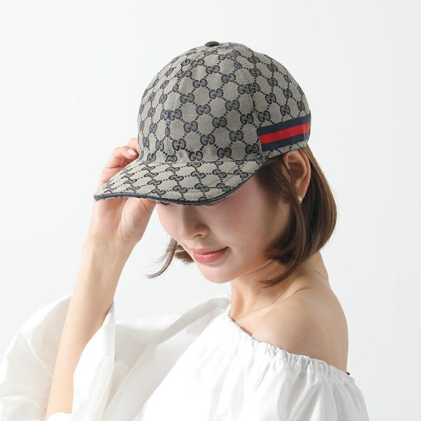 Gucci グッチ ベースボールキャップ 小売業者 帽子 保存袋つき サイド