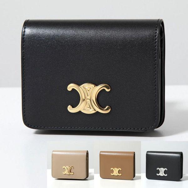 CELINE（セリーヌ） 二つ折り財布 TRIOMPHE COMPACT WALLET トリオンフ
