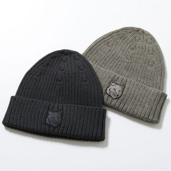 帽子 Maison Kitsune Chillax Fox Patch Beanie メゾンキツネ