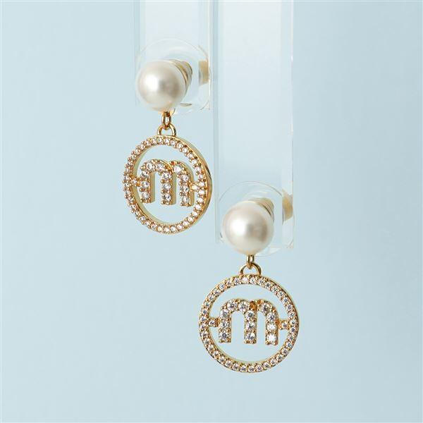 miu miu（ミュウミュウ） 5JO647 2DAM パール クリスタル ピアス