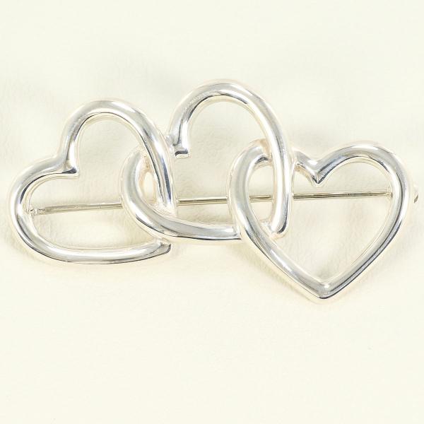 美品 ティファニー シルバー ブローチ ダブル リーフ オープンダブル