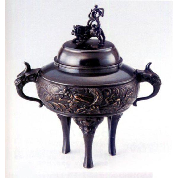 銅製 香炉 宣徳炉 檀香炉 線香炉 挿し香炉 仏具 香道具 工芸品
