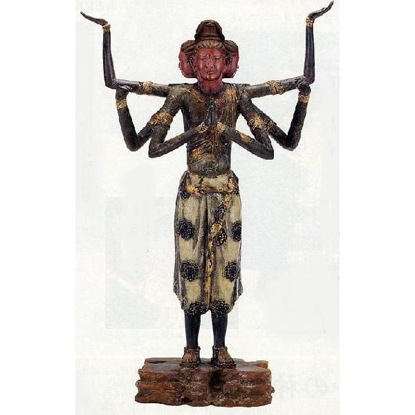 阿修羅像｜喜多敏勝 原型・瑞峰作 蝋型青銅製 化粧箱入 証付 【高岡