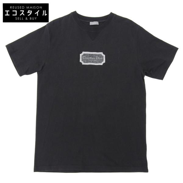 美品 CHRISTIAN DIOR ディオール コットン シグネチャーロゴ Tシャツ