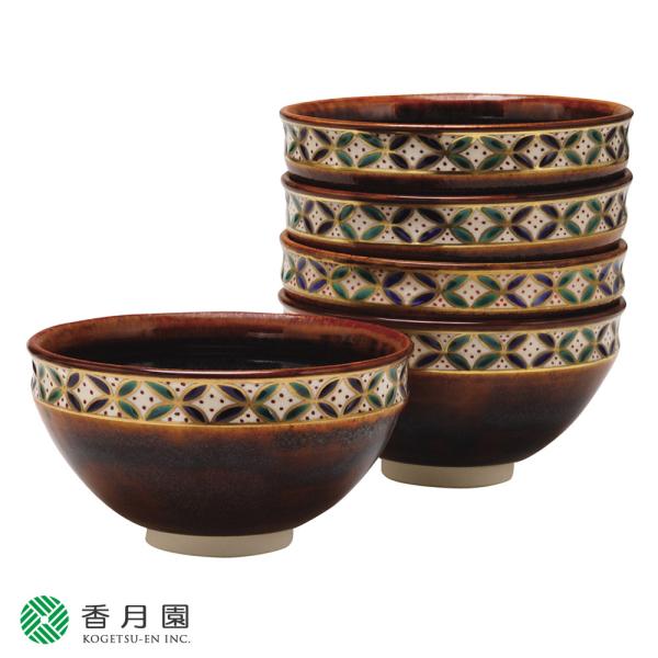 10杯 京焼 瑞雲窯 天目型七宝文 抹茶 碗 茶道具 茶器 天目の