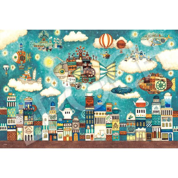 エポック社（EPOCH） ジグソーパズル 空想カフェの奥の空飛ぶ魚の街