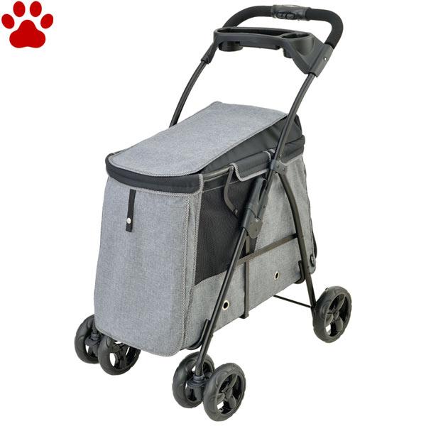 わんわんカート GEX わんわんカート 中型犬用 ライトグレー 4輪 深型