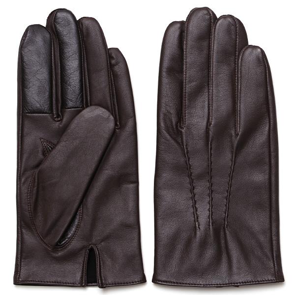 BALLY バリー ダークブラウン レザー手袋 ジッパー付き BALLY バリー
