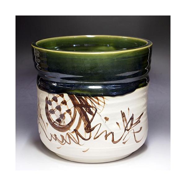 茶道具/水屋道具） 瀬戸 織部 水屋瓶（みずやかめ） 六兵衛陶苑 紙箱