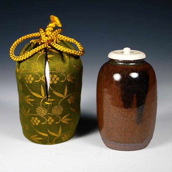 送料無料（茶道具/濃茶器）中興名物 瀬戸芋子 京童茶入写し 笹田有祥作