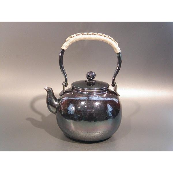 茶器・茶道具 銀瓶 鎚目（つちめ）湯沸 銀燻（ギン イブシ）仕上