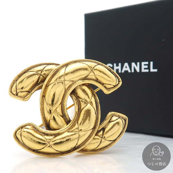 シャネル ブローチ マトラッセ ココマーク ゴールド ヴィンテージ 送料込