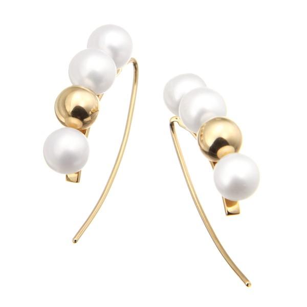 ジュエリーツツミ K10イエローゴールド淡水パールピアス : ジュエリー