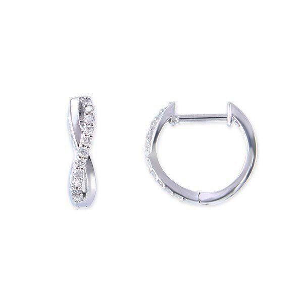 ジュエリーツツミ K10ホワイトゴールドダイヤモンドピアス