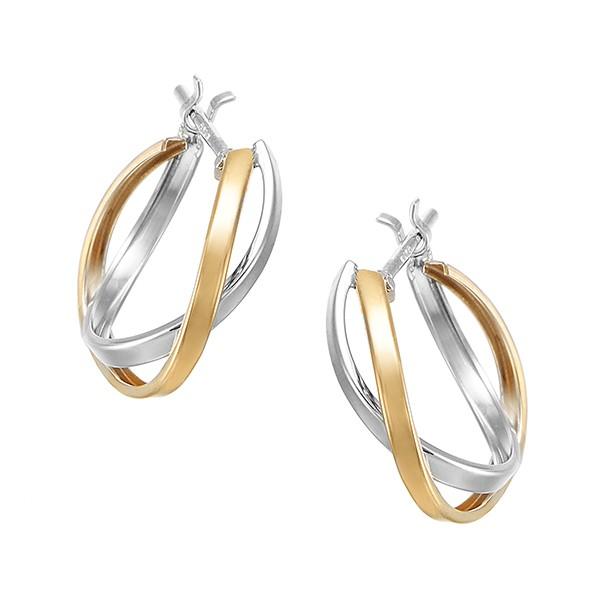 ジュエリーツツミ K10イエローゴールド/K10ホワイトゴールドピアス