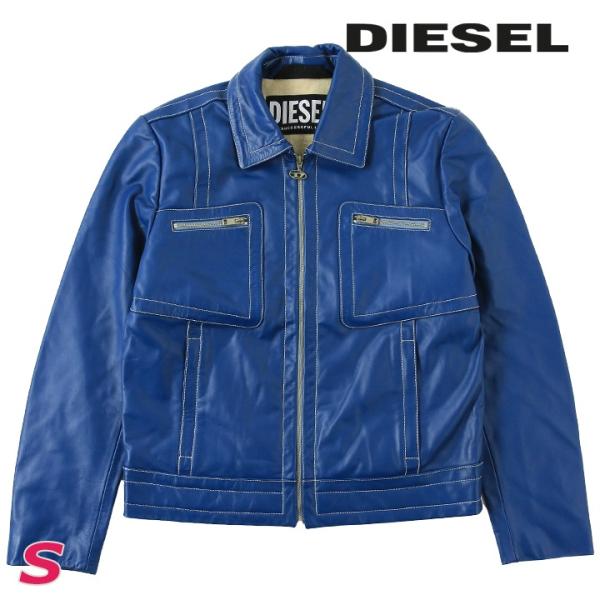 DIESEL（ディーゼル） レザージャケット メンズ 牛革 本革 オーバルD
