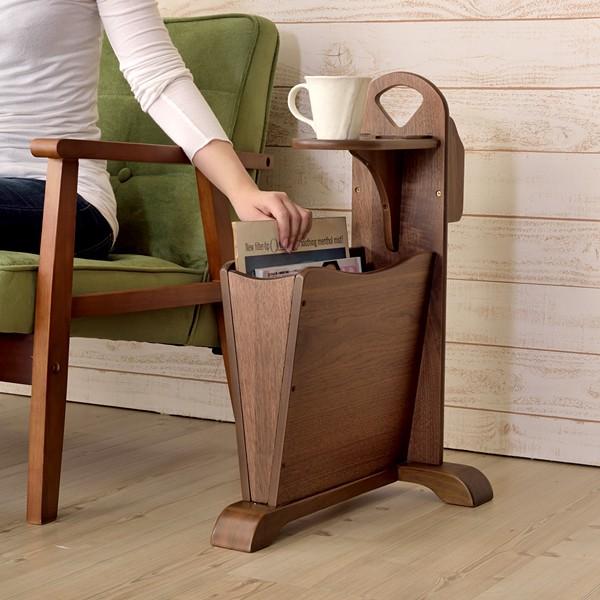 東谷 サイドテーブル 収納 コップ置き場 おしゃれ 小型 持ち運び