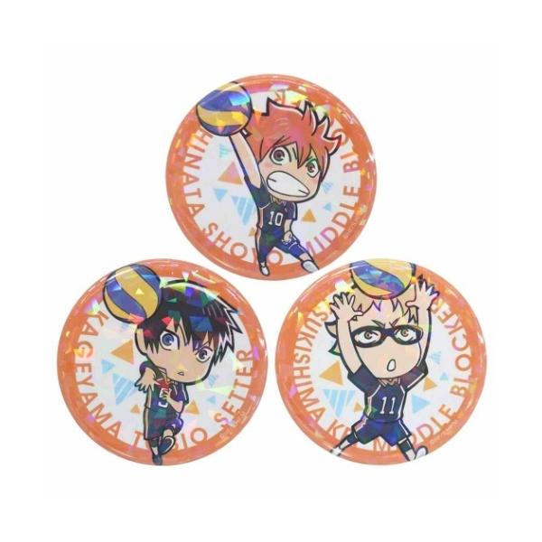 缶バッジ セット 3点セット ハイキュー 日向翔陽 影山飛雄 月島蛍 烏野