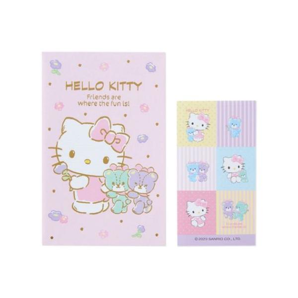 未使用 ハローキティ ポチ袋、メッセージカード入れ16点セット シール