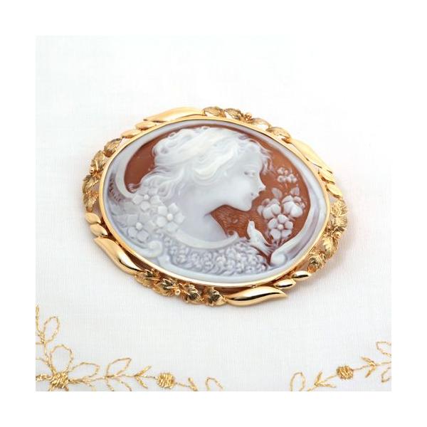 K18 シェルカメオ ブローチ ペンダント : 宝寿堂 Yahoo!店 - 通販