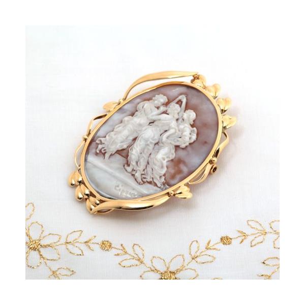 K18 シェルカメオ ブローチ ペンダント : 宝寿堂 Yahoo!店 - 通販
