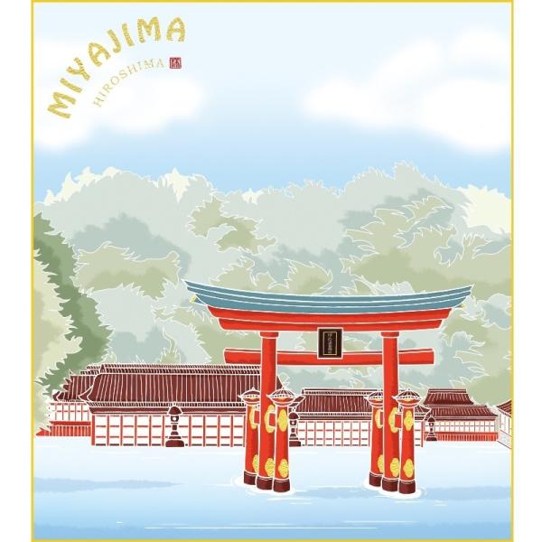 ☆厳島神社鳥居・肉筆油彩画・F6キャンバス ☆厳島神社鳥居・肉筆油彩