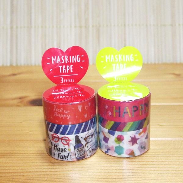 マスキングテープ 幅違い3巻入り 2個セット（シティガール＆POP