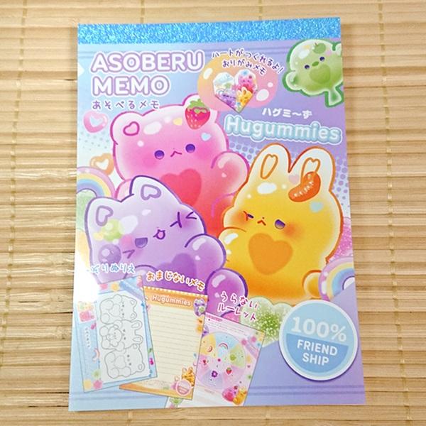 あそべるメモ A6サイズ メモ帳 4柄入り（ハグミーず）メモパット