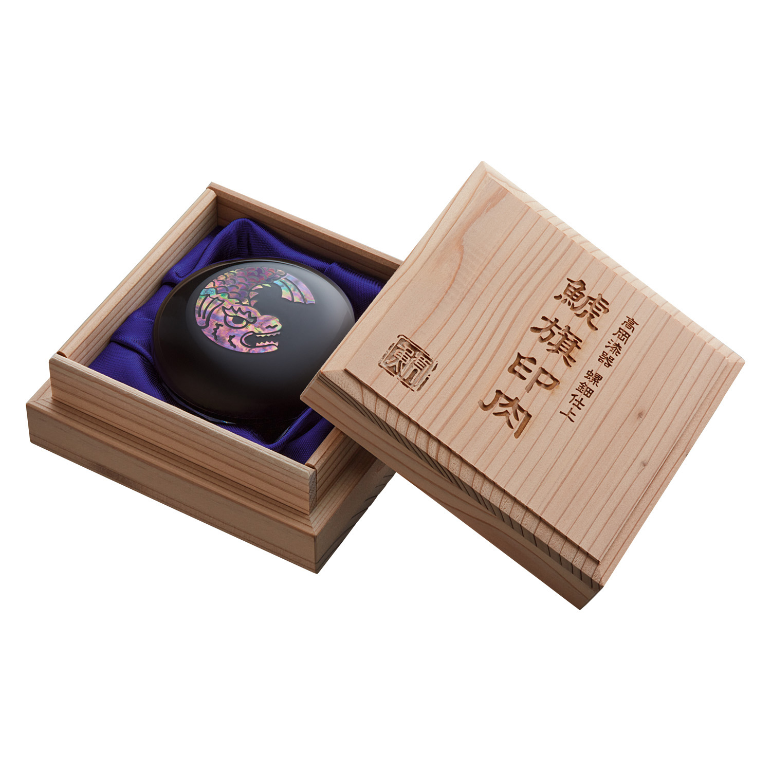 高岡漆器 螺鈿仕上 鯱旗印肉 50号 鯱柄|MNUK-50A-1|商品カタログ