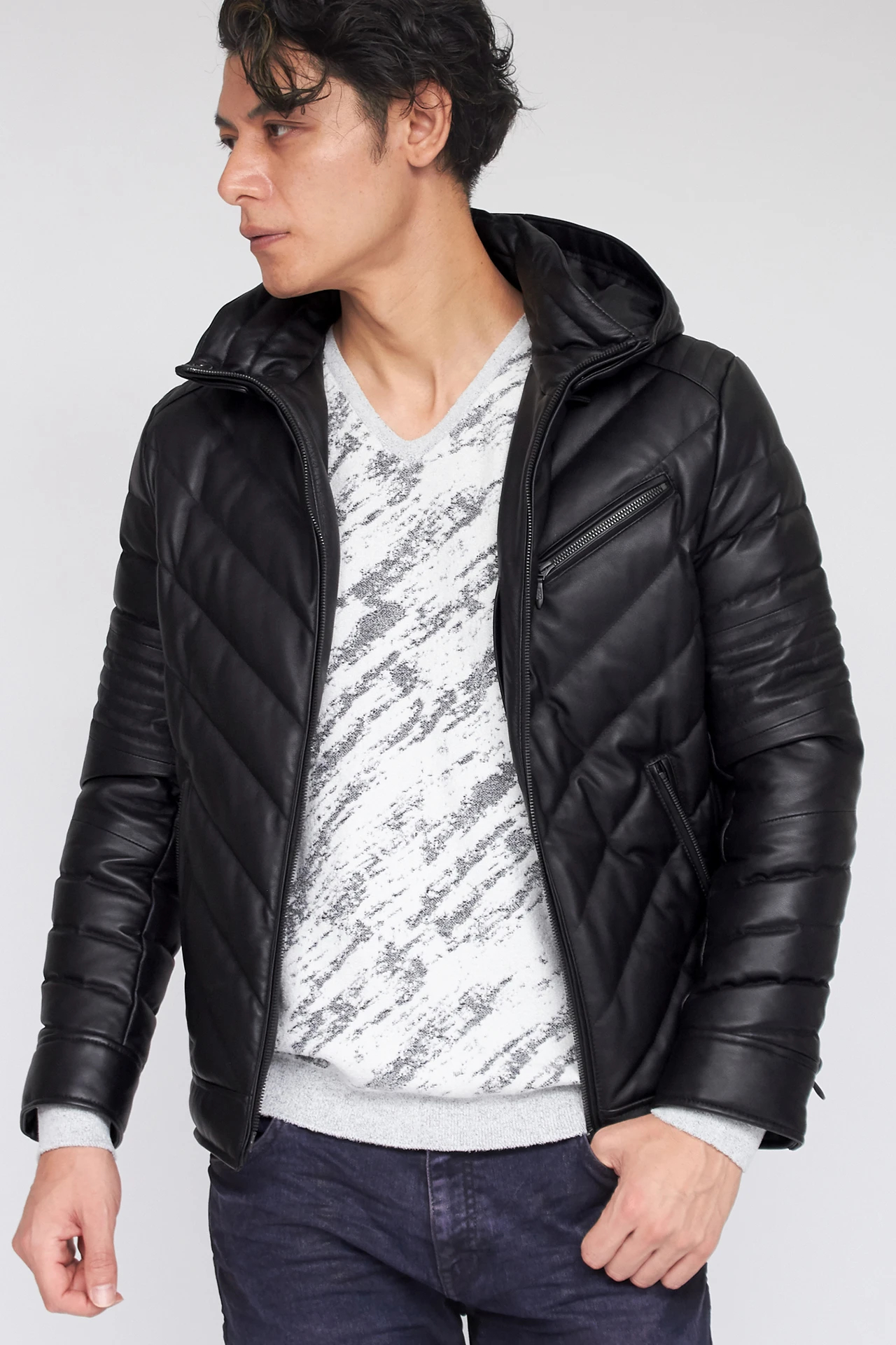 TORNADO MART∴シープレザーライダースフーディダウン / TORNADO MART