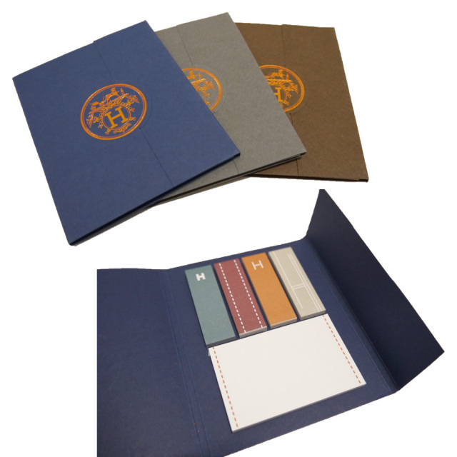 エルメス ポストイット 3冊セット ネイビー系 HERMES