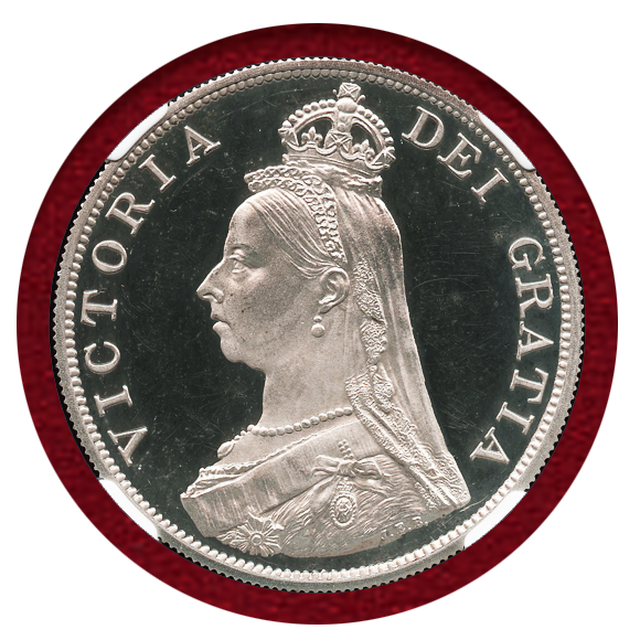 NGC MS62 イギリス ヴィクトリア ダブルフローリン 4シリング 銀貨