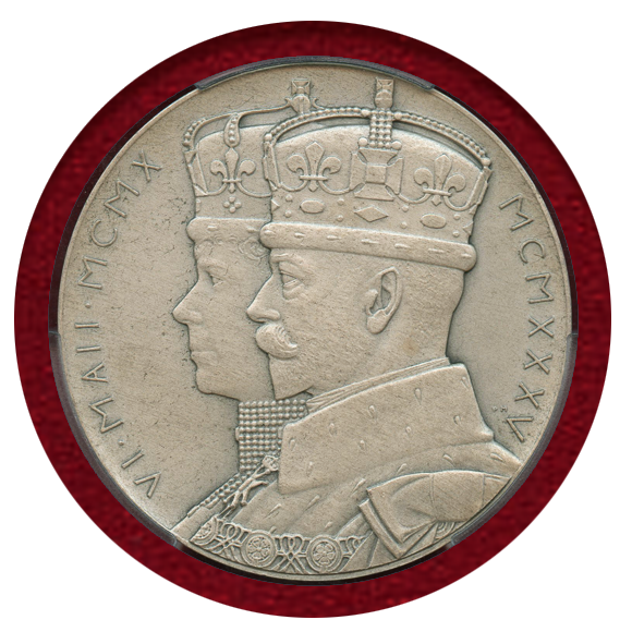 メ*ー様 1935年 カナダ 1ドル銀貨 ジョージ5世 在位25周年記念 カヌー