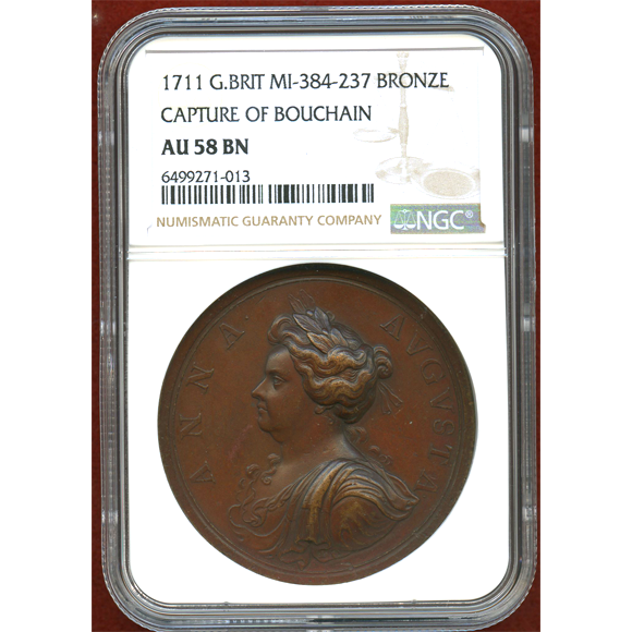 希少 NGC-VF イギリス アン女王 1711 4th bust 銀貨 希少 NGC-VF