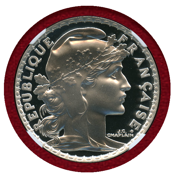 NGC-MS62 1933 フランス マリアンヌ 第三共和政 銀貨 NGC-MS62 1933