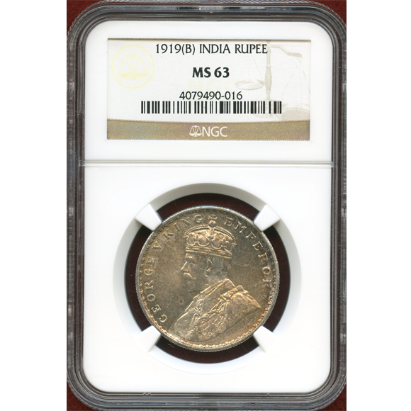 JCC | ジャパンコインキャビネット / インド 1919年 ルピー 銀貨