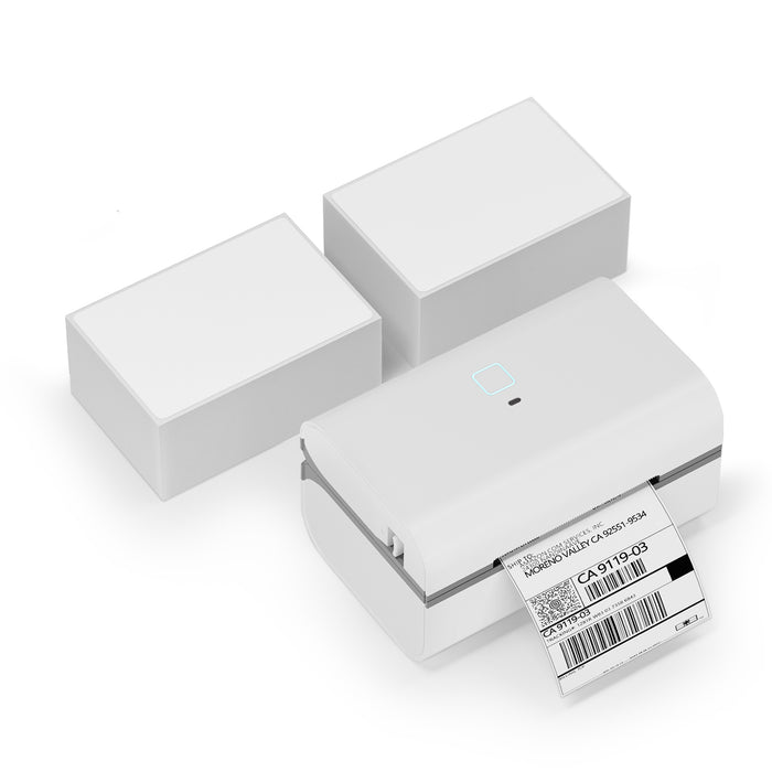 JADENS 328BT Bluetooth Shipping Label Printer White for 3x5 inch label