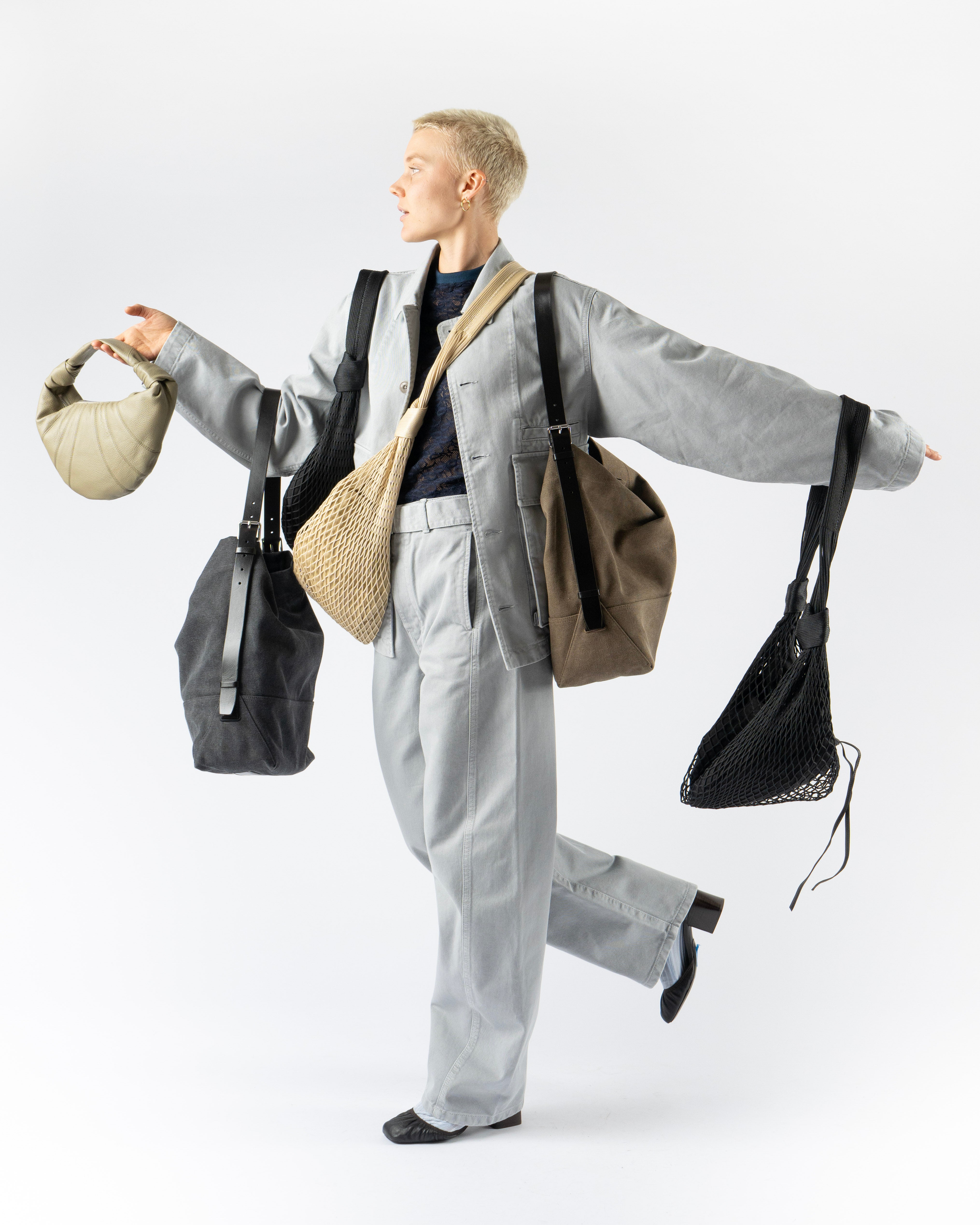 Auralee Cashmere Moleskin Zip Blouson in Top Charcoal Curated at