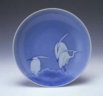 染付白鷺図三脚皿｜日本遺産ポータルサイト