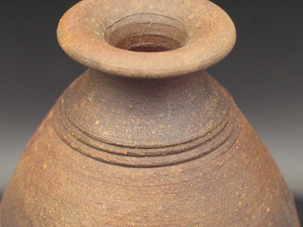 D570◇古琉球 南蛮鬼の腕花入 時代箱付 徳利 古陶磁 南蛮焼 茶道具 華