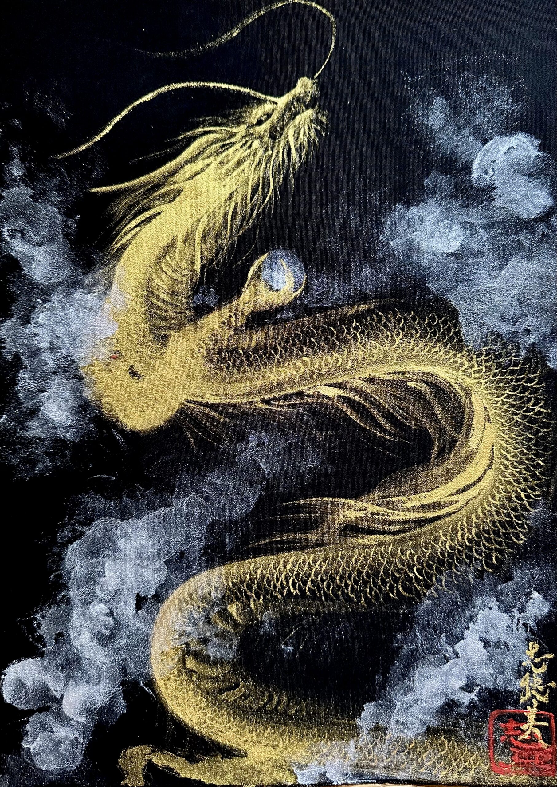 小薗保典 日枝神社 大スギ 絵 絵画 風景画 日本画 小薗保典 日枝神社