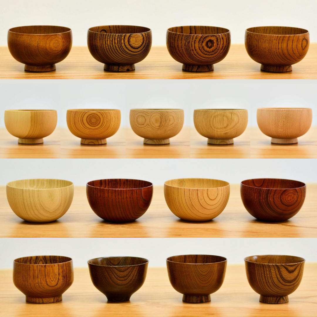 山中漆器 お椀 | しらさぎ椀M 漆茶 | 桜 | 白鷺木工