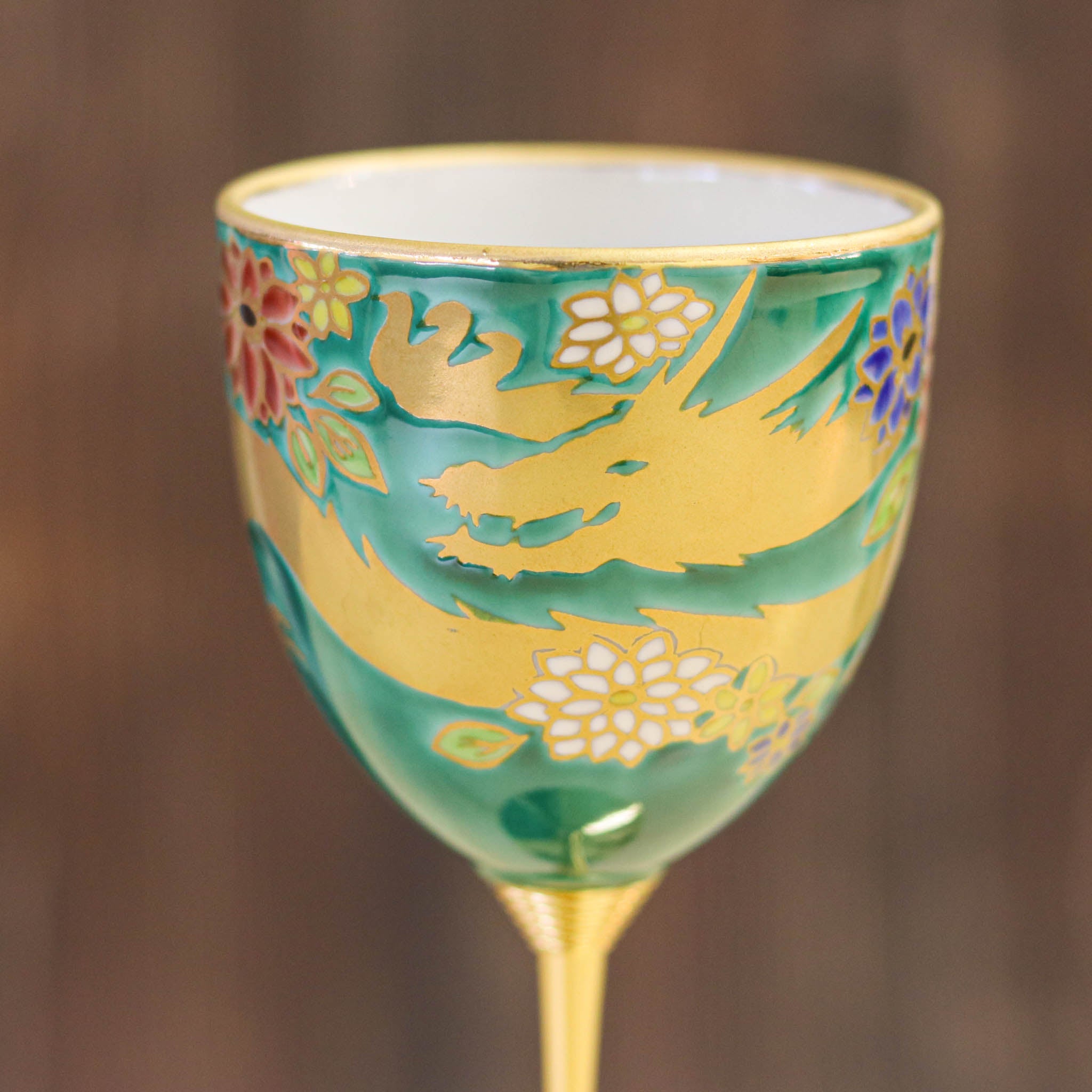 九谷焼 ワインカップ | 花きらり | 金龍 | 美山窯