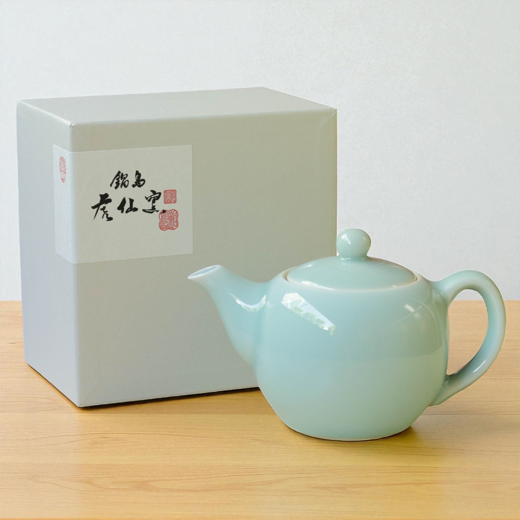 伊万里青磁 鍋島青磁 人形手 鉢 時代箱付 V 9532 伊万里青磁 鍋島青磁