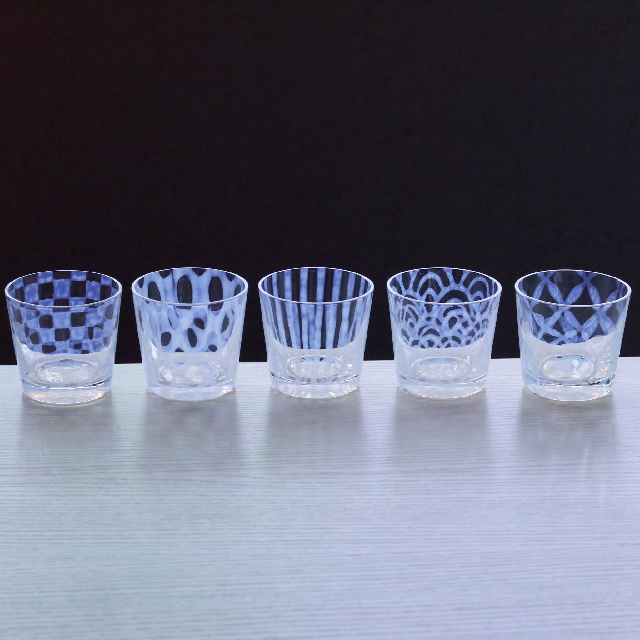 江戸硝子 そば猪口 | 大正浪漫 | 五客揃え | 廣田硝子