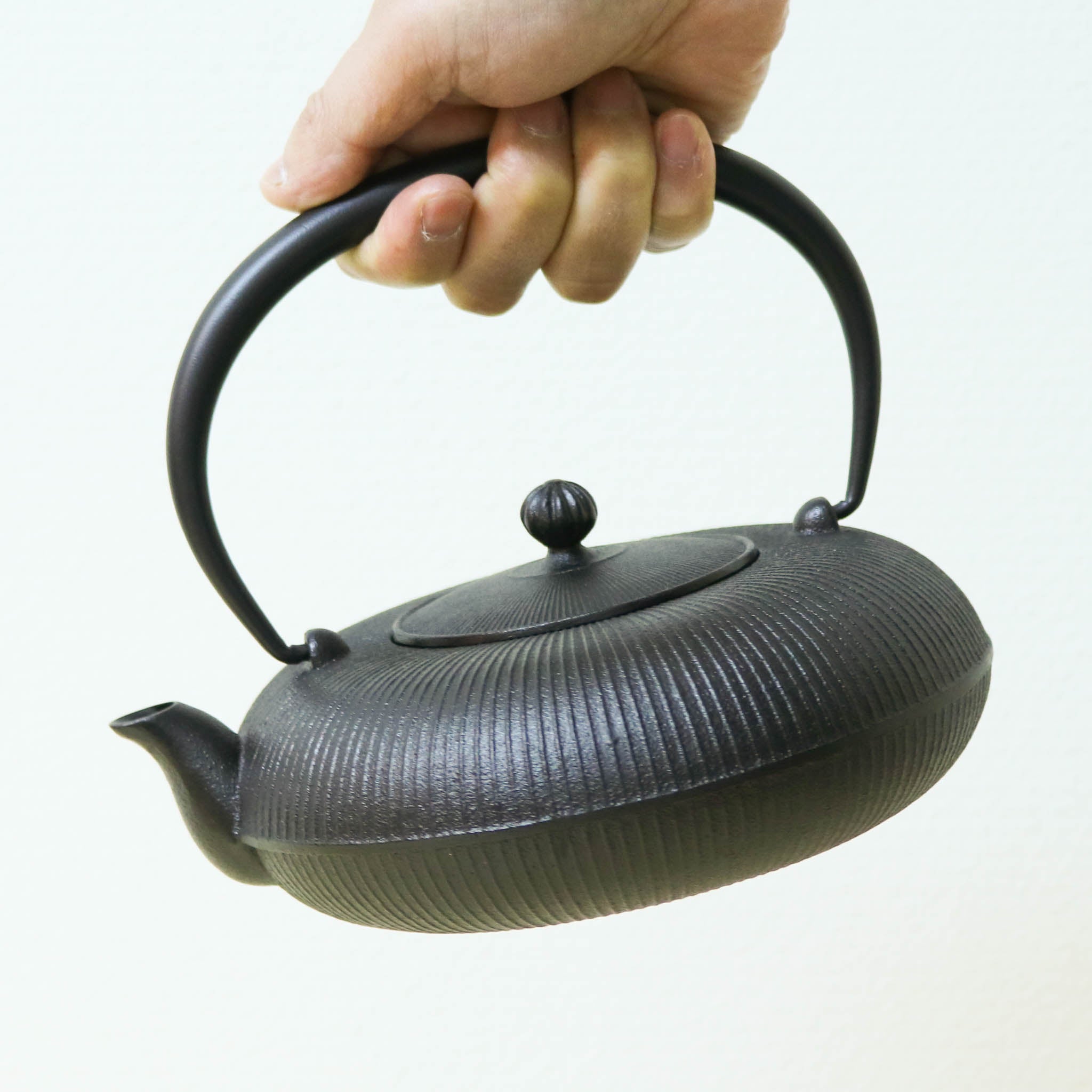 鉄瓶やかん, 製 黒い急須 葉の模様 鉄瓶やかん, 製 黒い急須 葉の模様