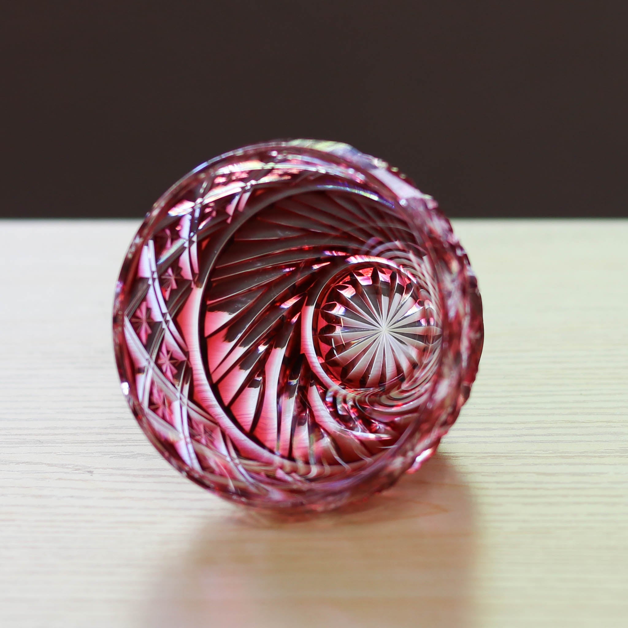 薩摩切子 クリスタルグラス | フリーカップ | 金赤 | 薩摩びーどろ工芸