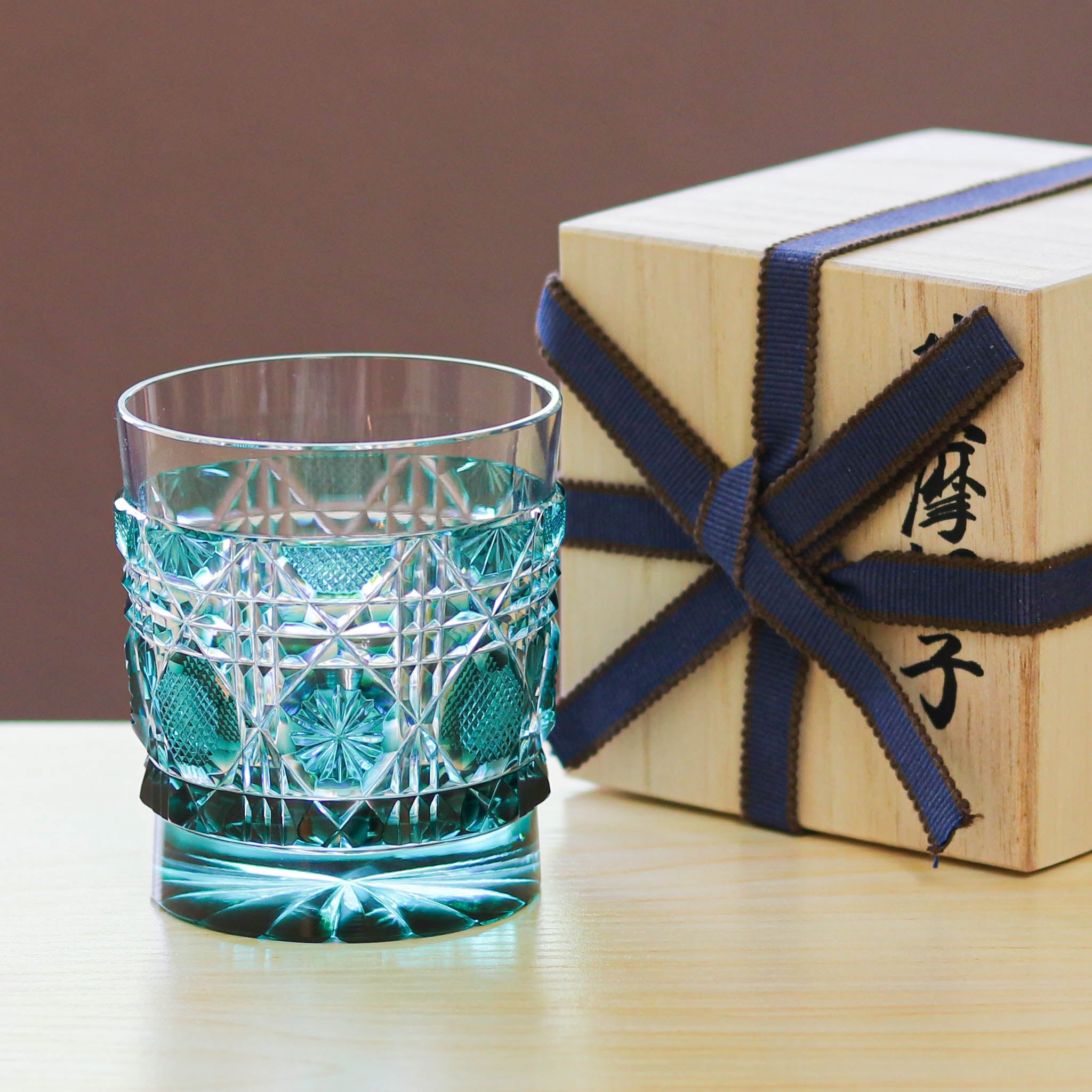 薩摩切子 グラス 木箱入り 薩摩切子 グラス 木箱入り