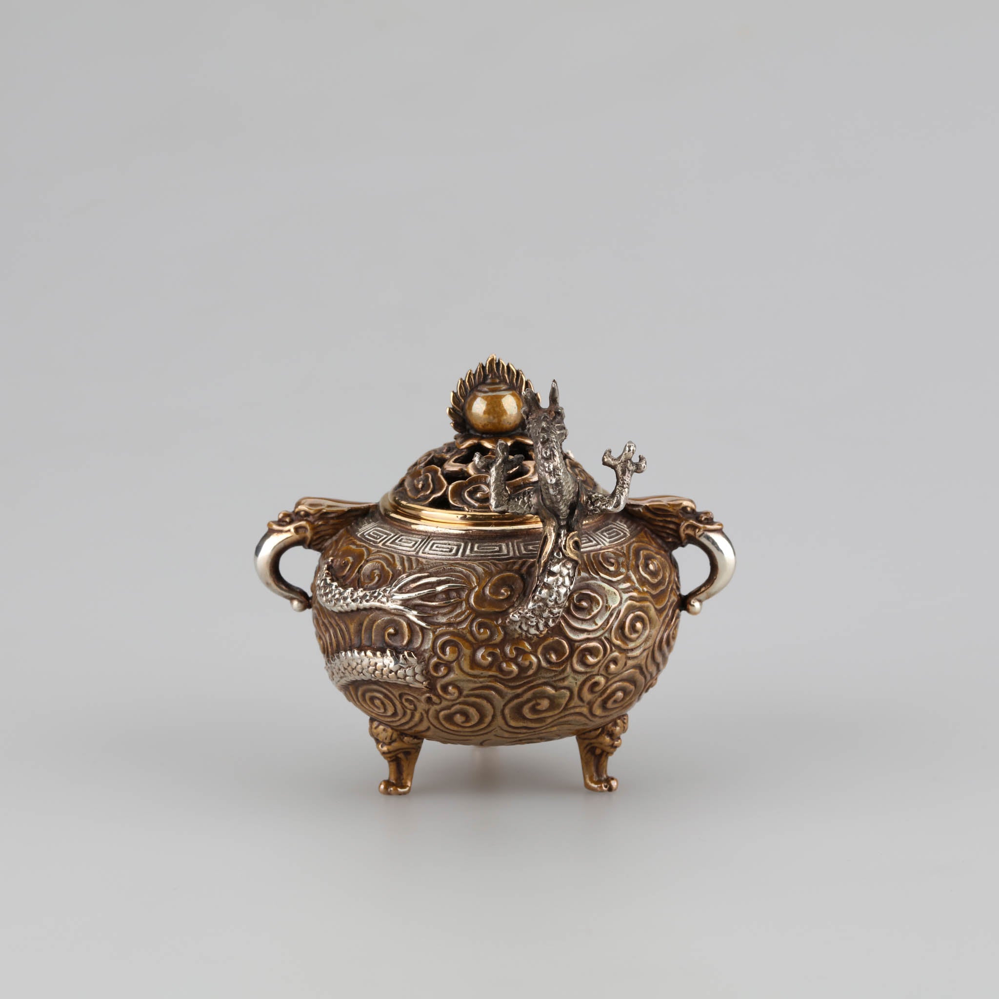 銅器 香炉 香薫炉 六角暖手炉 装飾品 工芸品 置物 香炉の通販｜高岡